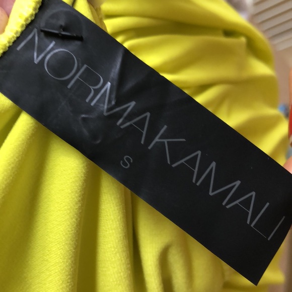 Norma Kamali REVOLVE Diana Gown Spring Green Neon Yellow Midi Dress Small S - Picture 6 of 8